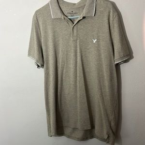 American Eagle Outfitters Men’s Collared Flex Shirt Beige